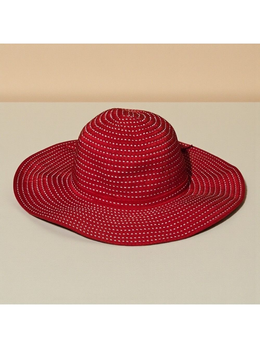 Sun Hat - Red And White - Picture 4 of 17